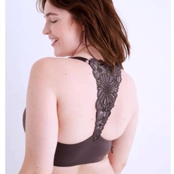 EUC Aerie Lace Smooth Real Sunnie Wireless Push Up Bra Expresso Kiss Size 38D - Picture 3 of 11